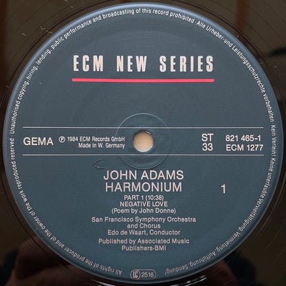 JOHN ADAMS / HARMONIUM - German ECM Original