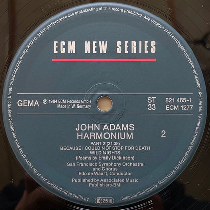 JOHN ADAMS / HARMONIUM - German ECM Original