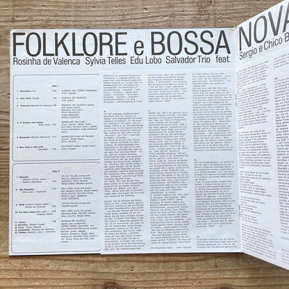 V.A.(EDU LOBO, ROSINHA DE VALENCA etc..) / FOLKLORE e BOSSA NOVA DO BRASIL - German SABA Original
