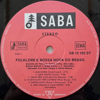 V.A.(EDU LOBO, ROSINHA DE VALENCA etc..) / FOLKLORE e BOSSA NOVA DO BRASIL - German SABA Original