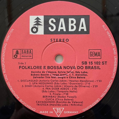 V.A.(EDU LOBO, ROSINHA DE VALENCA etc..) / FOLKLORE e BOSSA NOVA DO BRASIL - German SABA Original