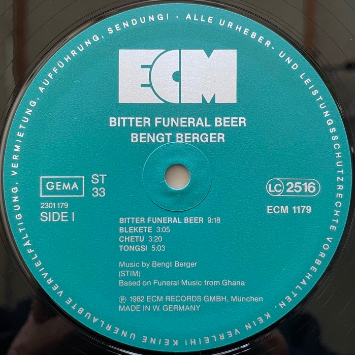 BENGT BERGER / BITTER FUNERAL BEER - German ECM Original