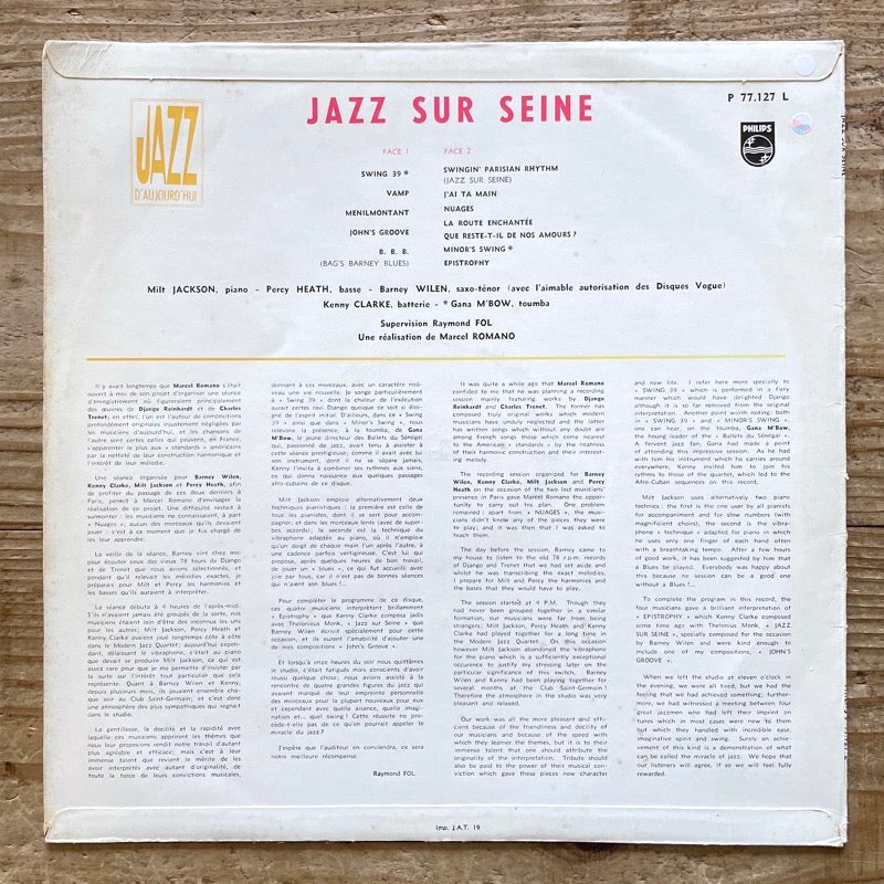 BARNEY WILEN / JAZZ SUR SEINE - French Philips Original