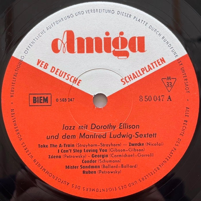DOROTHY ELLISON & MANFRED LUDWIG SEXTETT / JAZZ MIT .. - German Amiga Original