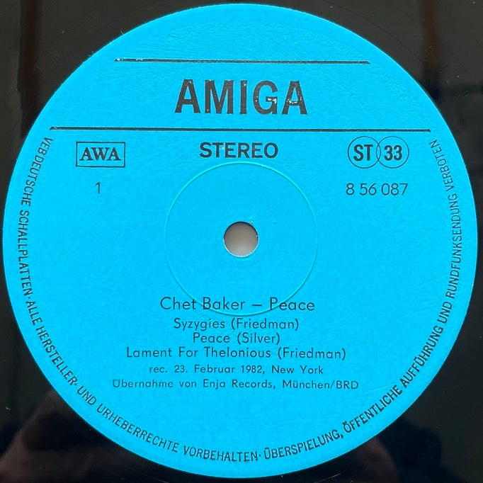 CHET BAKER / PEACE - German Amiga
