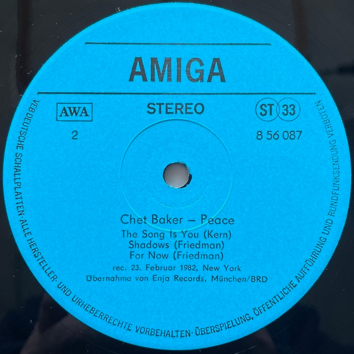 CHET BAKER / PEACE - German Amiga