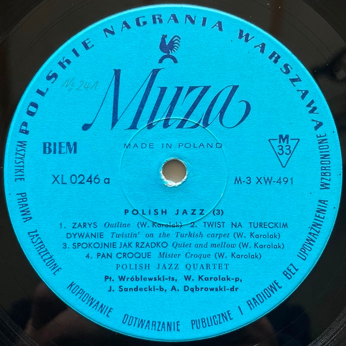 POLISH JAZZ QUARTET / POLISH JAZZ VOL.3 - Polish Muza Original