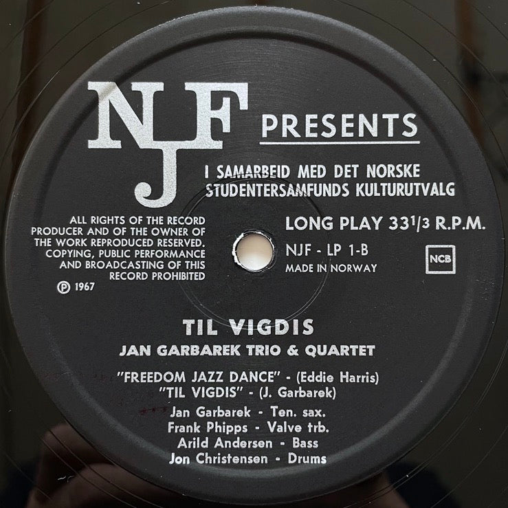 JAN GARBAREK TRIO & QUARTET / TIL VIGDIS - Norsk Jazzforbund Original