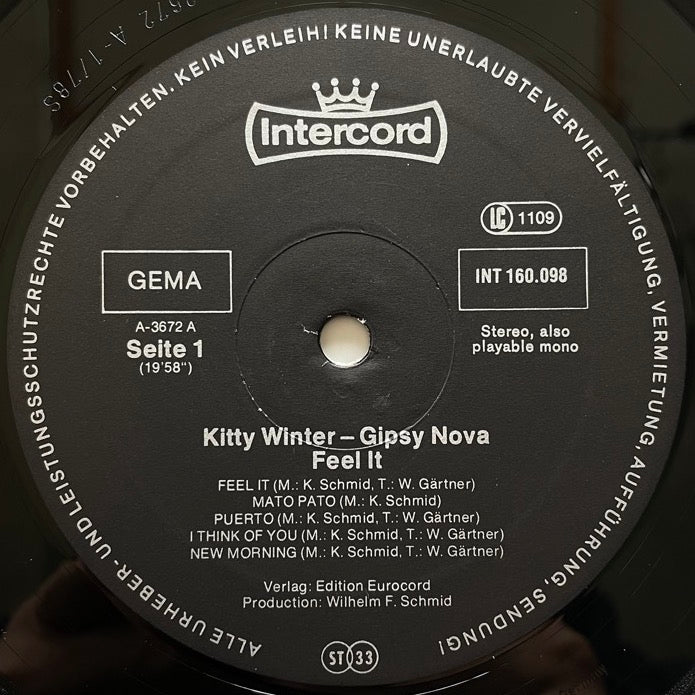 KITTY WINTER GIPSY NOVA / FEEL IT - German Intercord Original