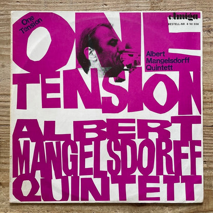ALBERT MANGELSDORFF QUINTETT / ONE - TENSION - German Amiga