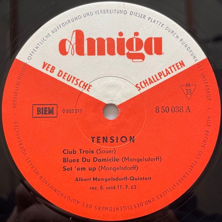 ALBERT MANGELSDORFF QUINTETT / ONE - TENSION - German Amiga