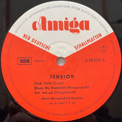 ALBERT MANGELSDORFF QUINTETT / ONE - TENSION - German Amiga