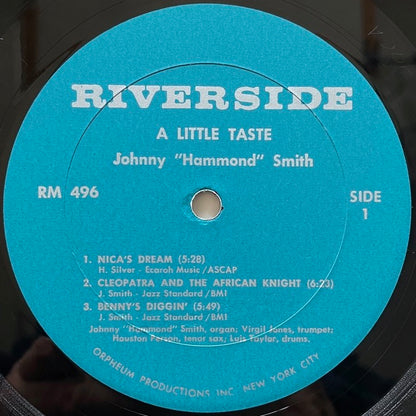 JOHNNY HAMMOND SMITH / A LITTLE TASTE - US Riverside Original