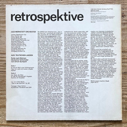 JAZZ-WERKSTATT-ORCHESTER / RETROSPEKTIVE - German Amiga Original