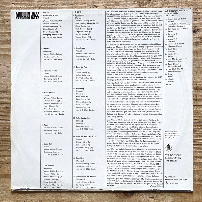V.A. / MODERN JAZZ STUDIO Nr.2 - German Amiga Original