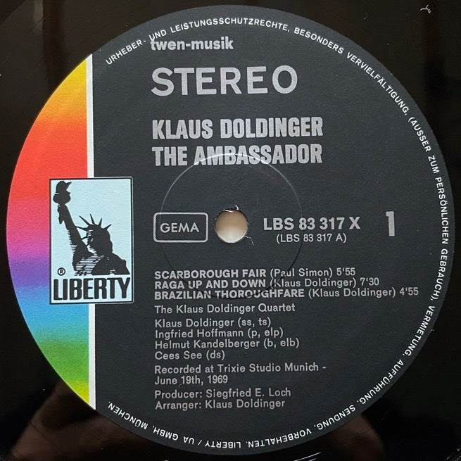 KLAUS DOLDINGER / THE AMBASSADOR (2LP) - German Liberty Original