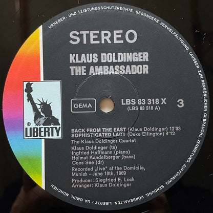 KLAUS DOLDINGER / THE AMBASSADOR (2LP) - German Liberty Original