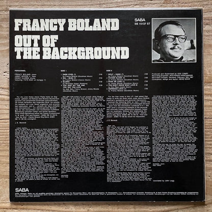 FRANCY BOLAND / OUT OF THE BACKGROUND - German Saba Original