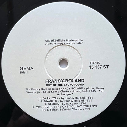 FRANCY BOLAND / OUT OF THE BACKGROUND - German Saba Original