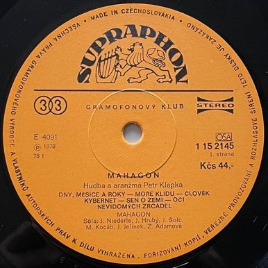MAHAGON - Czechoslovakia Supraphon Original