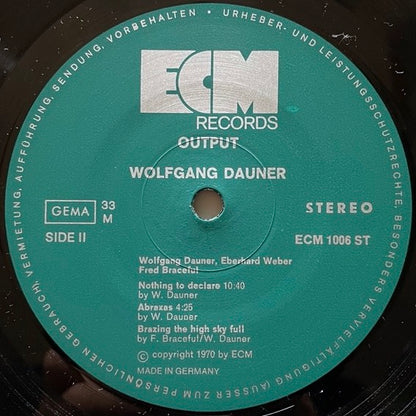 WOLFGANG DAUNER / OUTPUT - German ECM