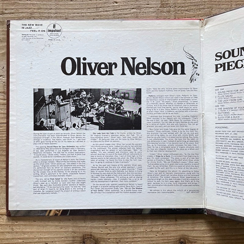 OLIVER NELSON / SOUND PIECES - US Impulse Original