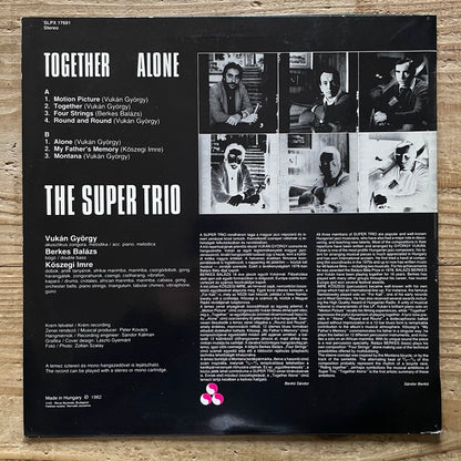 THE SUPER TRIO / TOGETHER ALONE - Hungarian Krem Original