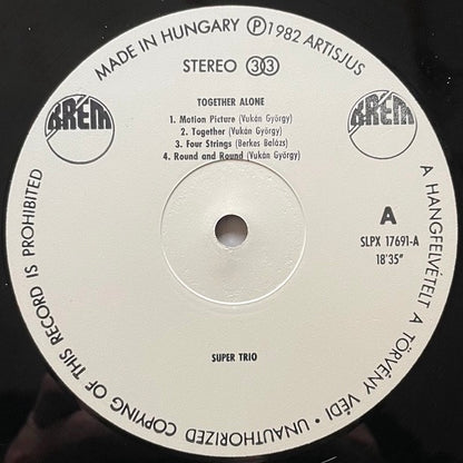 THE SUPER TRIO / TOGETHER ALONE - Hungarian Krem Original