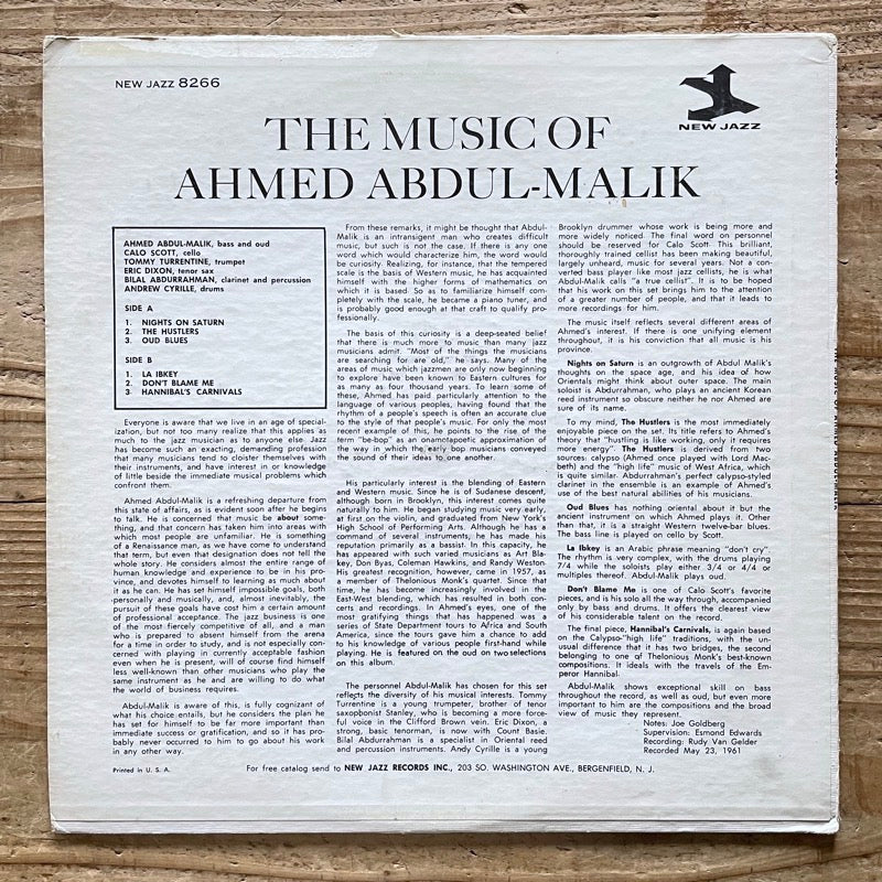 AHMED ABDUL-MALIK / THE MUSIC OF.. - US New Jazz Original