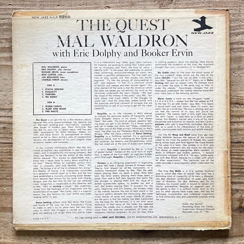 MAL WALDRON / THE QUEST - US New Jazz Original