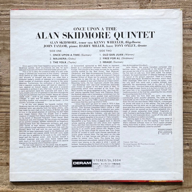 ALAN SKIDMORE QUINTET / ONCE UPON A TIME - Japan Deram