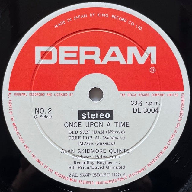 ALAN SKIDMORE QUINTET / ONCE UPON A TIME - Japan Deram