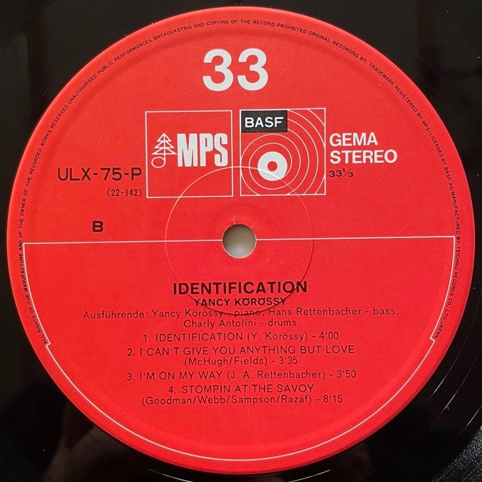 YANCY KOROSSY / IDENTIFICATION - Japan MPS