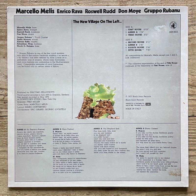 MARCELLO MELIS / THE NEW VILLAGE ON THE LEFT... - Italian Black Saint original