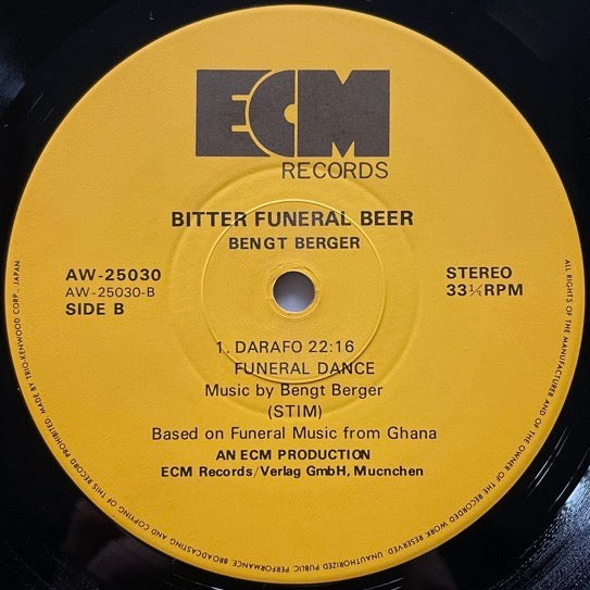 BENGT BERGER / BITTER FUNERAL BEER - Japan ECM
