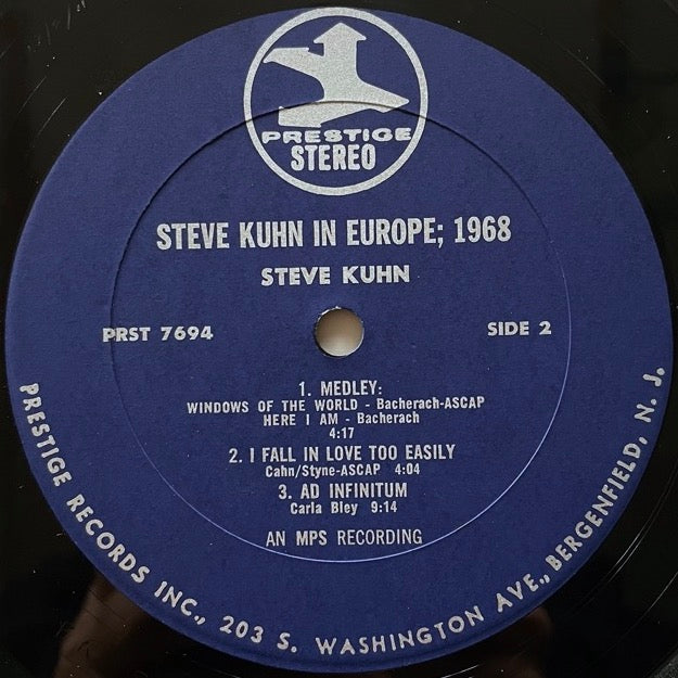 STEVE KUHN TRIO / IN EUROPE; 1968 - US Prestige