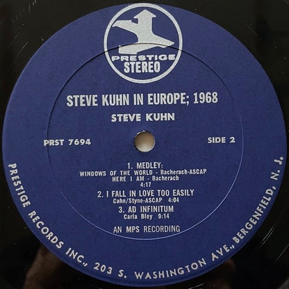 STEVE KUHN TRIO / IN EUROPE; 1968 - US Prestige