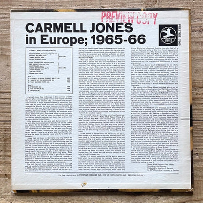 CARMELL JONES, NATHAN DAVIS / IN EUROPE; 1965-66 - US Prestige