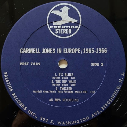 CARMELL JONES, NATHAN DAVIS / IN EUROPE; 1965-66 - US Prestige