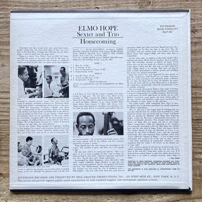 ELMO HOPE SEXTET & TRIO / HOMECOMING - US Riverside original