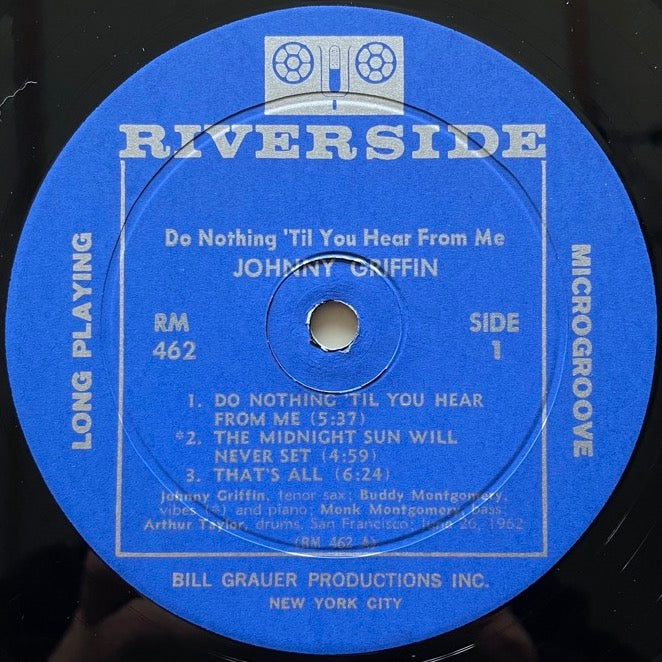 JOHNNY GRIFFIN / DO NOTHING 'TIL YOU HEAR FROM ME - US Riverside Original