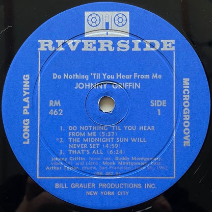 JOHNNY GRIFFIN / DO NOTHING 'TIL YOU HEAR FROM ME - US Riverside Original