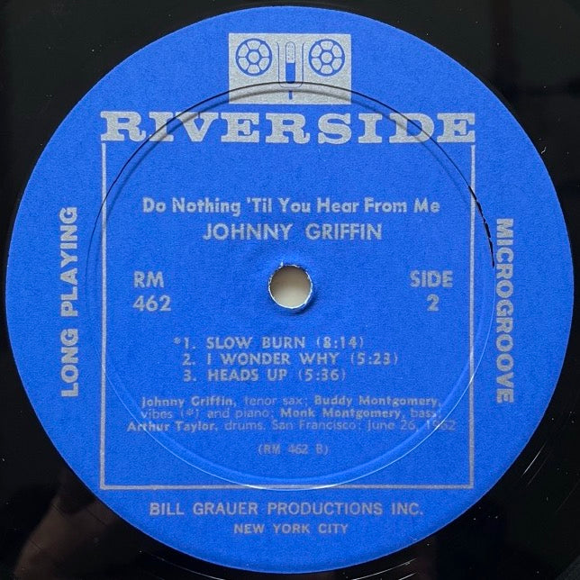 JOHNNY GRIFFIN / DO NOTHING 'TIL YOU HEAR FROM ME - US Riverside Original
