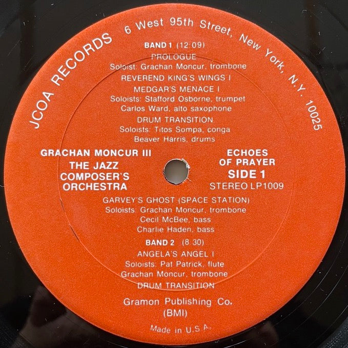 GRACHAN MONCUR III THE JAZZ COMPOSER'S ORCHESTRA / ECHOES OF PRAYER - US JCOA Original