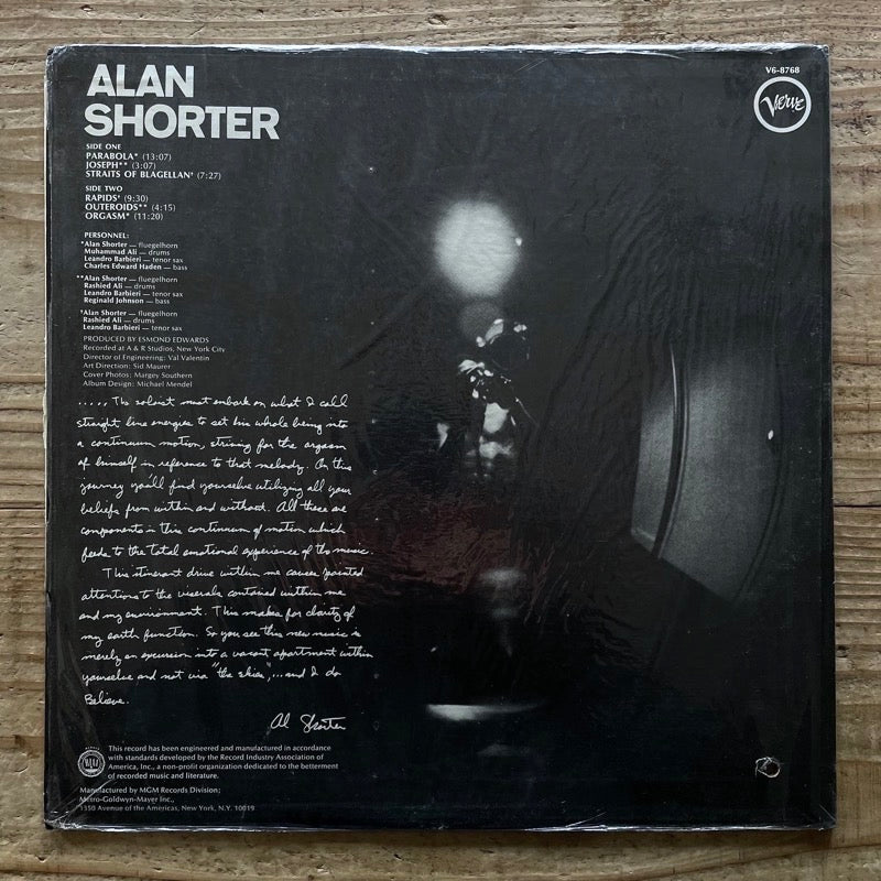 ALAN SHORTER / ORGASM - US Verve original
