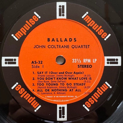 JOHN COLTRANE / BALLADS - US Impulse VAN GELDER EX