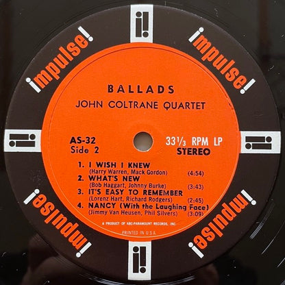 JOHN COLTRANE / BALLADS - US Impulse VAN GELDER EX