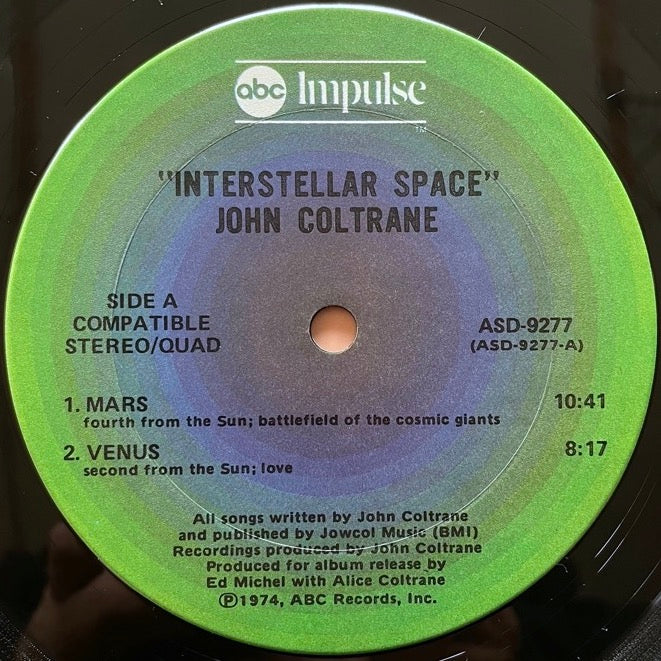 JOHN COLTRANE / INTERSTELLAR SPACE - US Impulse Original