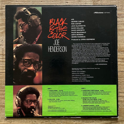 JOE HENDERSON / BLACK IS THE COLOR - US Milestone