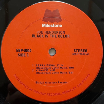 JOE HENDERSON / BLACK IS THE COLOR - US Milestone